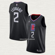 Kawhi Leonard NO 2 Camiseta Los Angeles Clippers Statement 2020-21 Negro