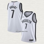 Kevin Durant NO 7 Camiseta Brooklyn Nets Association 2020-21 Blanco