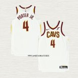 Kevin Porter Jr. NO 4 Camiseta Cleveland Cavaliers Association Autentico Blanco