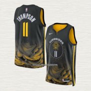 Klay Thompson NO 11 Camiseta Golden State Warriors Ciudad 2022-23 Negro