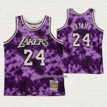 Kobe Bryant NO 24 Camiseta Los Angeles Lakers Galaxy Violeta