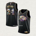 Kobe Bryant NO 24 Camiseta Los Angeles Lakers Golden Edition 2021-22 Negro