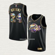 Kobe Bryant NO 24 Camiseta Los Angeles Lakers Golden Edition 2021-22 Negro