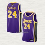 Kobe Bryant NO 24 Camiseta Los Angeles Lakers Statement 2021-22 Violeta