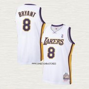 Kobe Bryant NO 8 Camiseta Los Angeles Lakers Mitchell & Ness 2003-04 Blanco
