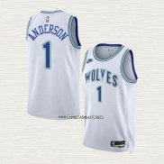 Kyle Anderson NO 1 Camiseta Minnesota Timberwolves Classic 2023-24 Blanco