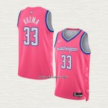 Kyle Kuzma NO 33 Camiseta Washington Wizards Ciudad 2022-23 Rosa