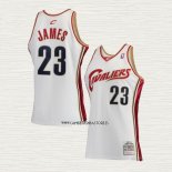 LeBron James NO 23 Camiseta Cleveland Cavaliers Mitchell & Ness 2003-04 Blanco