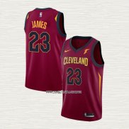 LeBron James NO 23 Camiseta Cleveland Cavaliers Retro Rojo2