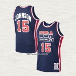 Magic Johnson NO 15 Camiseta USA 1992 Azul