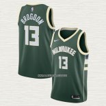 Malcolm Brogdon NO 13 Camiseta Milwaukee Bucks Icon Verde