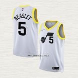 Malik Beasley NO 5 Camiseta Utah Jazz Association 2022-23 Blanco