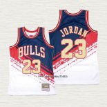 Michael Jordan NO 23 Camiseta Chicago Bulls Mitchell & Ness Negro Rojo