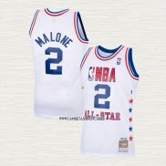 Moses Malone NO 2 Camiseta All Star 1985 Blanco