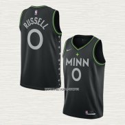 NO 0 Camiseta Minnesota Timberwolves Ciudad 2020-21 Negro D'angelo Russell