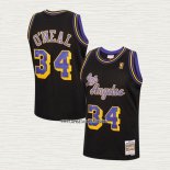 NO 34 Camiseta Los Angeles Lakers Mitchell & Ness 1996-97 Negro Shaquille O'neal