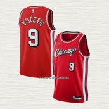 Nikola Vucevic NO 9 Camiseta Chicago Bulls Ciudad 2021-22 Rojo