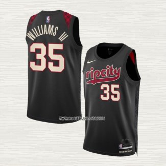 Robert Williams III NO 35 Camiseta Portland Trail Blazers Ciudad 2023-24 Negro