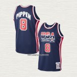 Scottie Pippen NO 8 Camiseta USA 1992 Azul