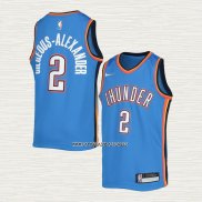 Shai Gilgeous-Alexander NO 2 Camiseta Nino Oklahoma City Thunder Icon 2021-22 Azul