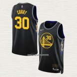 Stephen Curry NO 30 Camiseta Golden State Warriors Ciudad 2021-22 Negro