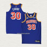 Stephen Curry NO 30 Camiseta Golden State Warriors Classic Autentico 2021-22 Azul