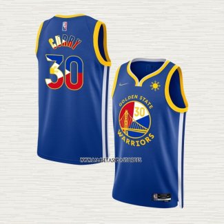 Stephen Curry NO 30 Camiseta Golden State Warriors FilipiNO Azul