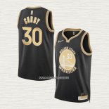 Stephen Curry NO 30 Camiseta Golden State Warriors Select Series Oro Negro