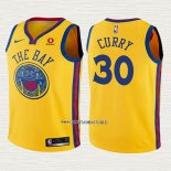 Stephen Curry NO 30 Camiseta Nino Golden State Warriors Ciudad Amarillo