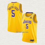 Talen Horton-Tucker NO 5 Camiseta Los Angeles Lakers 75th Anniversary 2021-22 Amarillo