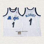 Tracy McGrady NO 1 Camiseta Orlando Magic Hardwood Classics Throwback Blanco