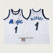 Tracy McGrady NO 1 Camiseta Orlando Magic Hardwood Classics Throwback Blanco