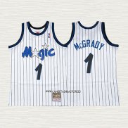 Tracy McGrady NO 1 Camiseta Orlando Magic Hardwood Classics Throwback Blanco