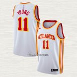Trae Young NO 11 Camiseta Atlanta Hawks Association 2020-21 Blanco