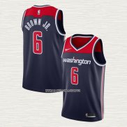 Troy Brown Jr. NO 6 Camiseta Washington Wizards Statement Azul