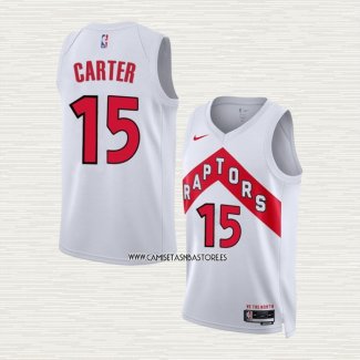 Vince Carter NO 15 Camiseta Toronto Raptors Association 2022-23 Blanco