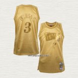 Allen Iverson NO 3 Camiseta Philadelphia 76ers Mitchell & Ness 2000-01 Oro