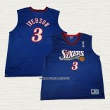 Allen Iverson NO 3 Camiseta Philadelphia 76ers Retro Azul2