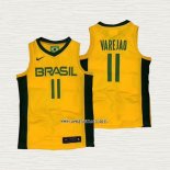 Anderson Varejao NO 11 Camiseta Brasil 2019 FIBA Basketball World Cup Amarillo