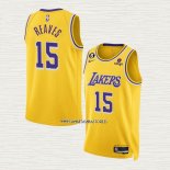 Austin Reaves NO 15 Camiseta Los Angeles Lakers Icon 2022-23 Amarillo