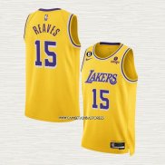 Austin Reaves NO 15 Camiseta Los Angeles Lakers Icon 2022-23 Amarillo