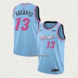 Bam Adebayo NO 13 Camiseta Miami Heat Ciudad 2019-20 Azul