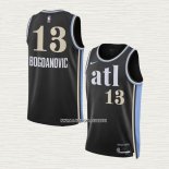 Bogdan Bogdanovic NO 13 Camiseta Atlanta Hawks Ciudad 2023-24 Negro