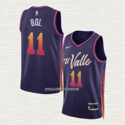 Bol Bol NO 11 Camiseta Phoenix Suns Ciudad 2023-24 Violeta