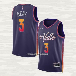 Bradley Beal NO 3 Camiseta Phoenix Suns Ciudad 2023-24 Violeta