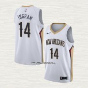 Brandon Ingram NO 14 Camiseta New Orleans Pelicans Association Blanco