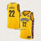 Caris Levert NO 22 Camiseta Brooklyn Nets Ciudad 2020-21 Amarillo