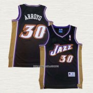 Carlos Arroyo NO 30 Camiseta Utah Jazz Retro Negro