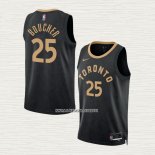 Chris Boucher NO 25 Camiseta Toronto Raptors Ciudad 2022-23 Negro