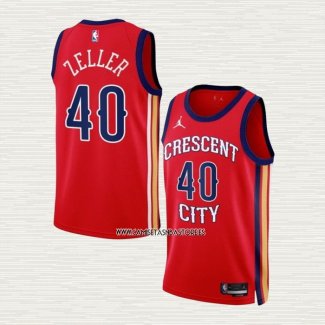 Cody Zeller NO 40 Camiseta New Orleans Pelicans Statement 2023-24 Rojo